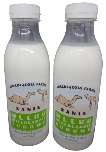 Świeże surowe mleko wielbłądzie 20 Litrów (20x500ml)